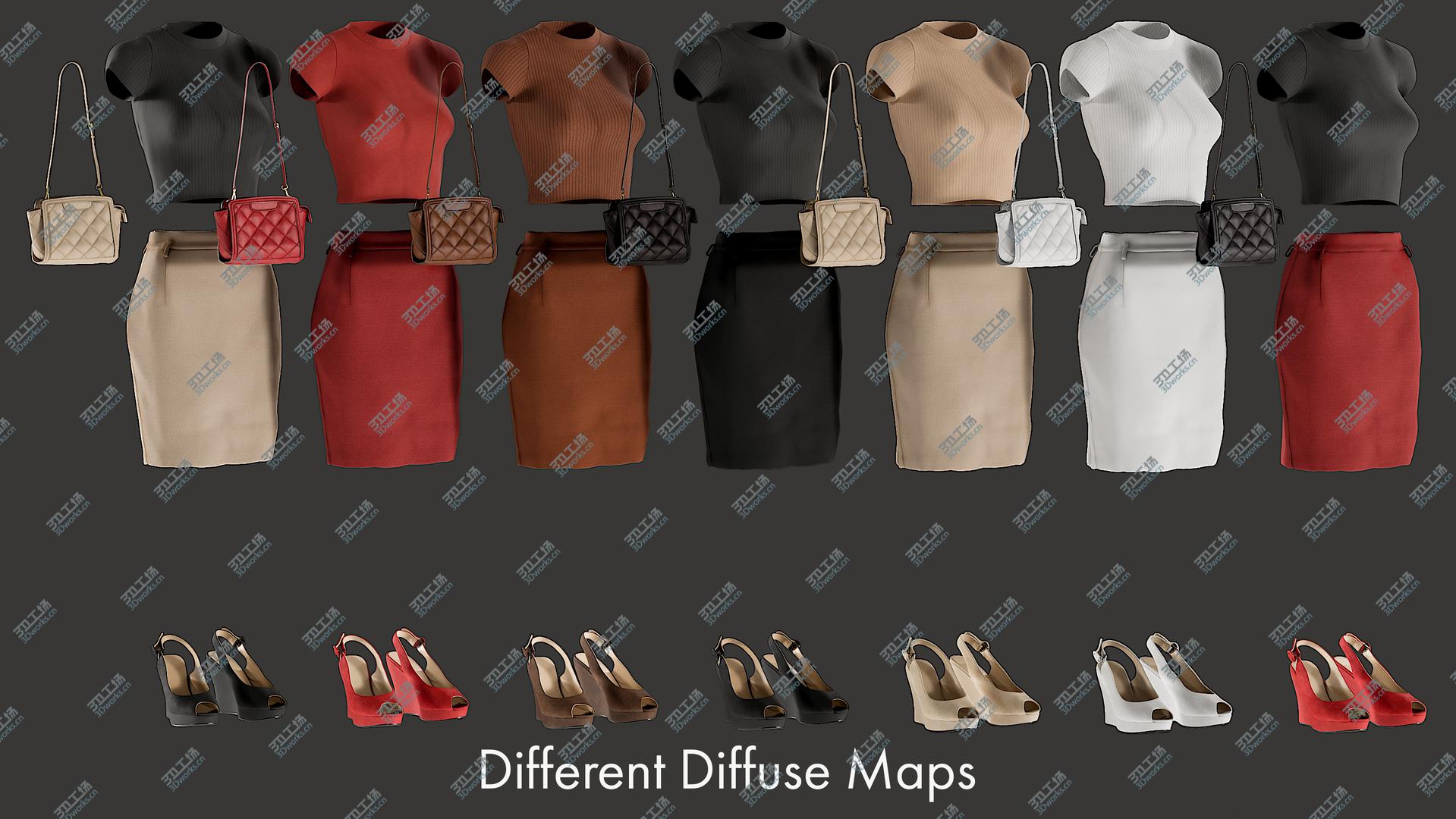 images/goods_img/20210319/3D Women's Skirt, Tshirt, Shoes and Bag/3.jpg